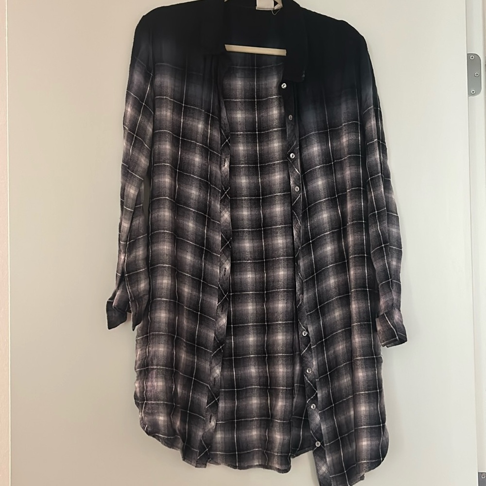 White Crow Long Flannel Shirt